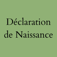 Déclaration de Naissance