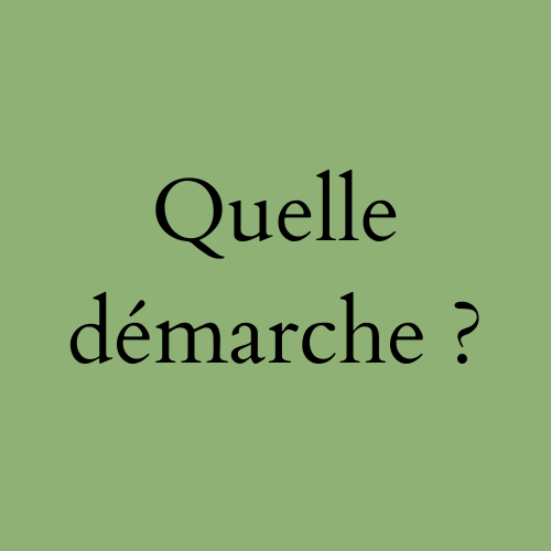 Quelle démarche